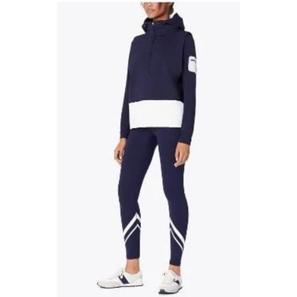 Tory Sport Women's Midnight Blue/White Hooded Running Performance Vest Size XL - Picture 4 of 16
